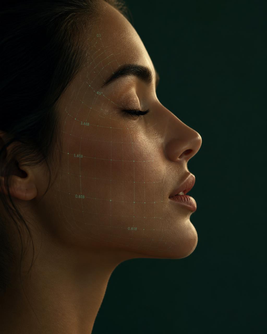 Face being analysed by Mukod's skin scanning model